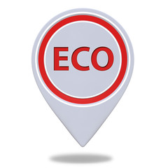 eco pointer icon on white background