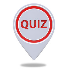 Quiz pointer icon on white background