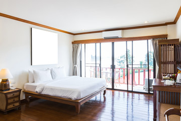 Interior of modern comfortable hotel room