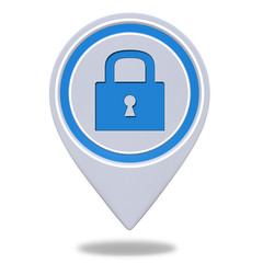 protect pointer icon on white background