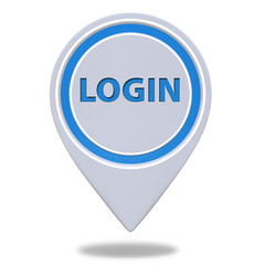 login pointer icon on white background