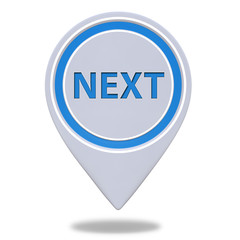 next pointer icon on white background