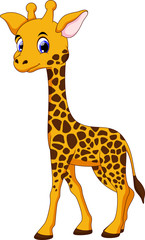 Fototapeta premium Cute giraffe cartoon