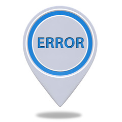 error pointer icon on white background