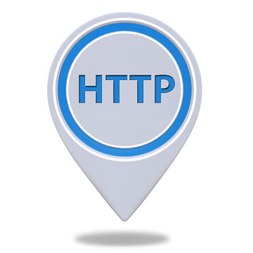 http pointer icon on white background