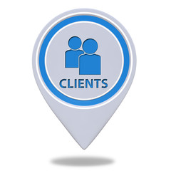 Client pointer icon on white background