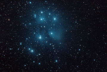 Fototapeta na wymiar Pleiades and Nebula