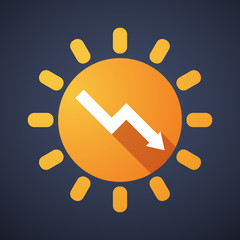 Sun icon with a graph