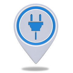 power pointer icon on white background