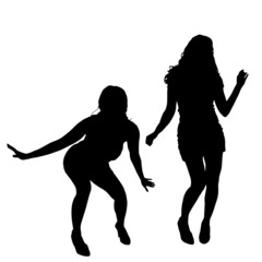 Vector silhouette of a woman.