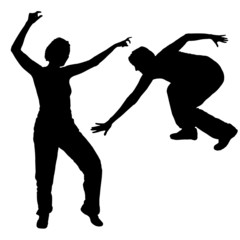 Vector silhouette of a woman.