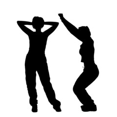 Vector silhouette of a woman.