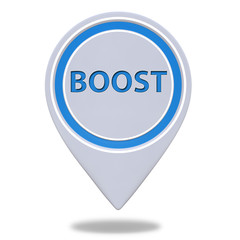 Boost pointer icon on white background