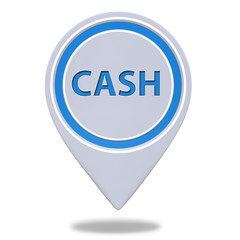 Cash pointer icon on white background