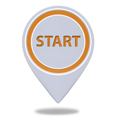 start pointer icon on white background