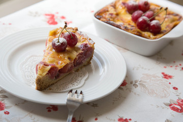 A piece of cherry pie