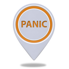 panic pointer icon on white background