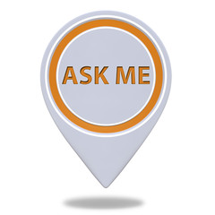 ask me pointer icon on white background