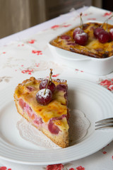 A piece of cherry pie