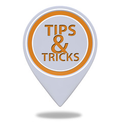 Tips & tricks pointer icon on white background