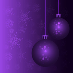 violet Christmas balls