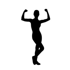 Fototapeta na wymiar sport fitness woman exercise workout silhouettes