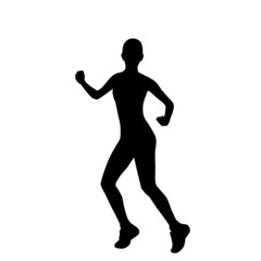 sport woman run silhouettes