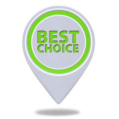 Best choice pointer icon on white background