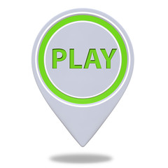 play pointer icon on white background