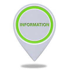 information pointer icon on white background