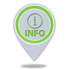 information pointer icon on white background