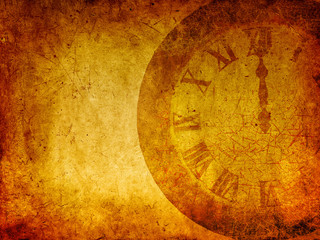Grunge background, time concept