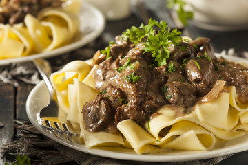 Homemade Hearty Beef Stroganoff
