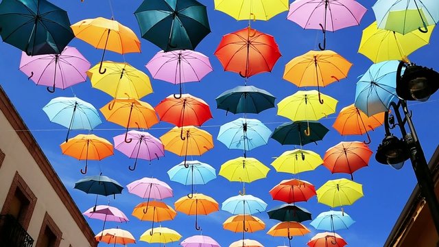 Background colorful street decoration,Madrid 