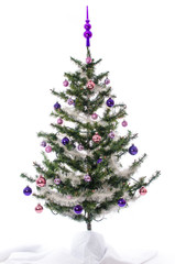 Christmas tree decorated