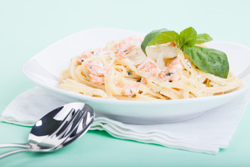 Pasta with salmon