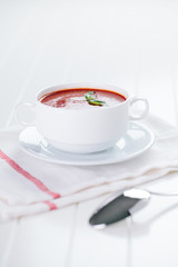 Obraz na płótnie Canvas Fresh tomato soup