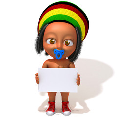 Baby Jake Rastafarian with white panel