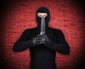 man holding knife