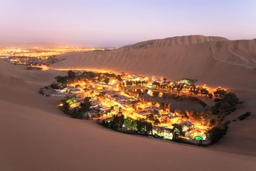 Türaufkleber Atacama-Wüste, Oase Huacachina, Peru © sunsinger