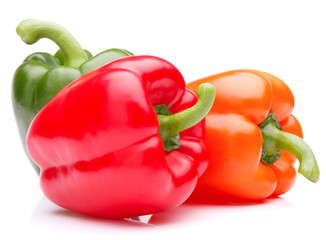 Sweet bell pepper isolated on white background cutout