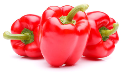 Sweet bell pepper isolated on white background cutout
