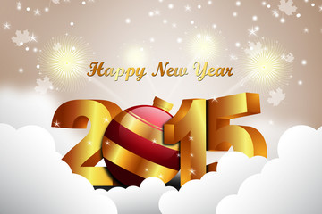 Happy New Year 2015 celebration concept