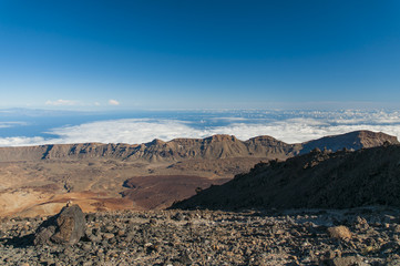 Roads of volcano Teide. Tenerife