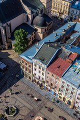 Fototapeta premium Lviv bird's-eye view