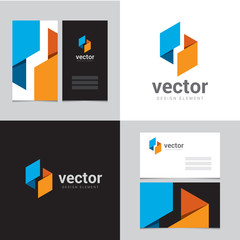 Design element with two business cards - 10