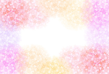 桜　年賀状　背景