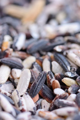 topview closeup of low quality berry rice