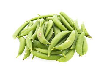 garden pea isolated on white background