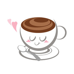 Cute cartoon coffee cup